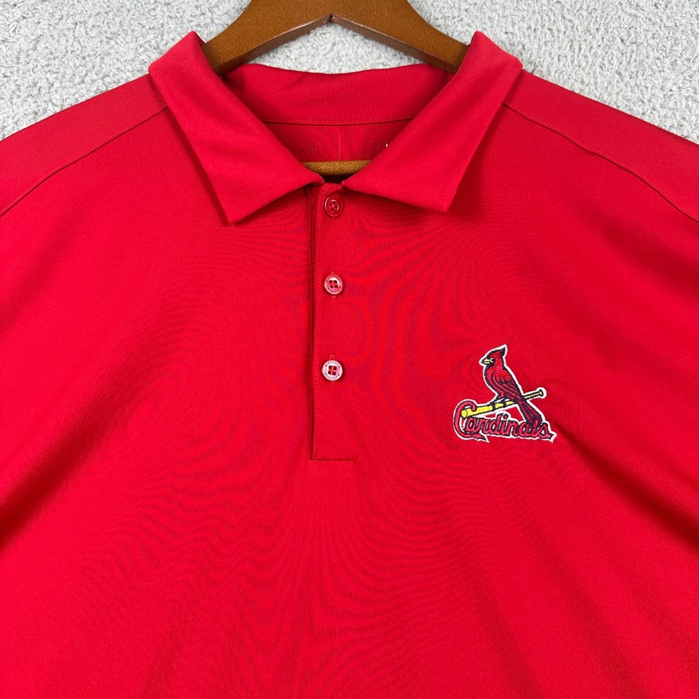 St. Louis Cardinals Polo Mens‎ 2XL Red Short Sleeve MLB Golf Athletic Antigua